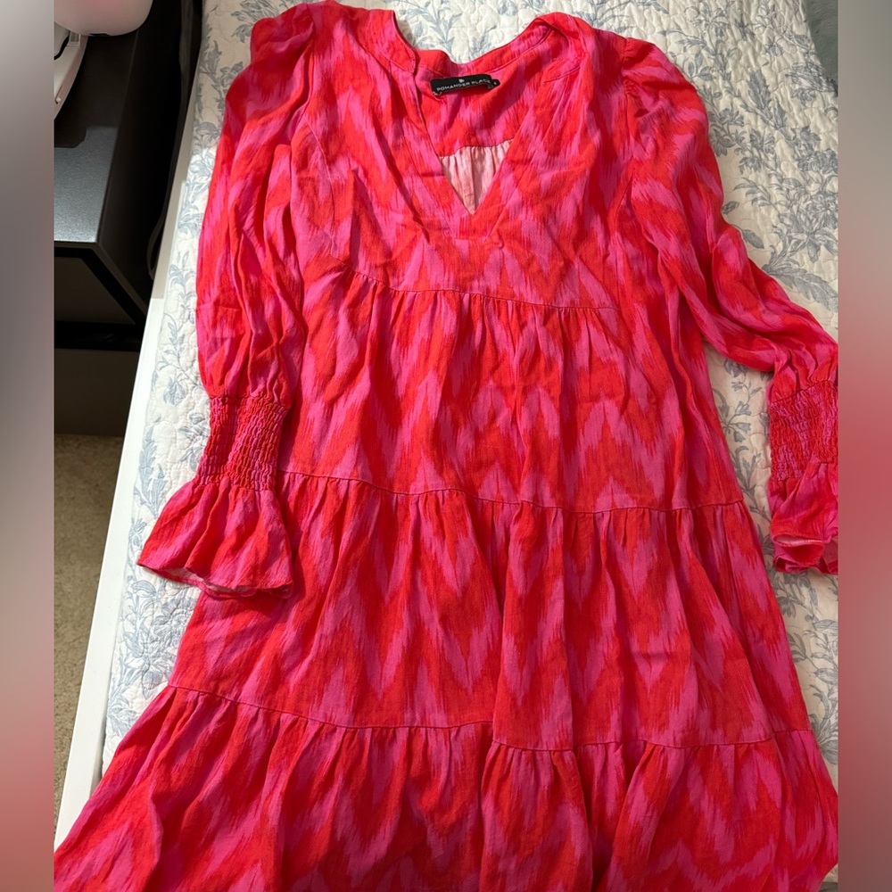 Pomander Place Dress Hot Pink Ikat. Size Small. Gently worn.